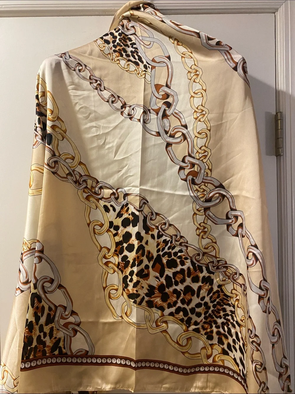 Jessica McClintock Huge Silky Versace Inspired Print Wrap Scarf NWT